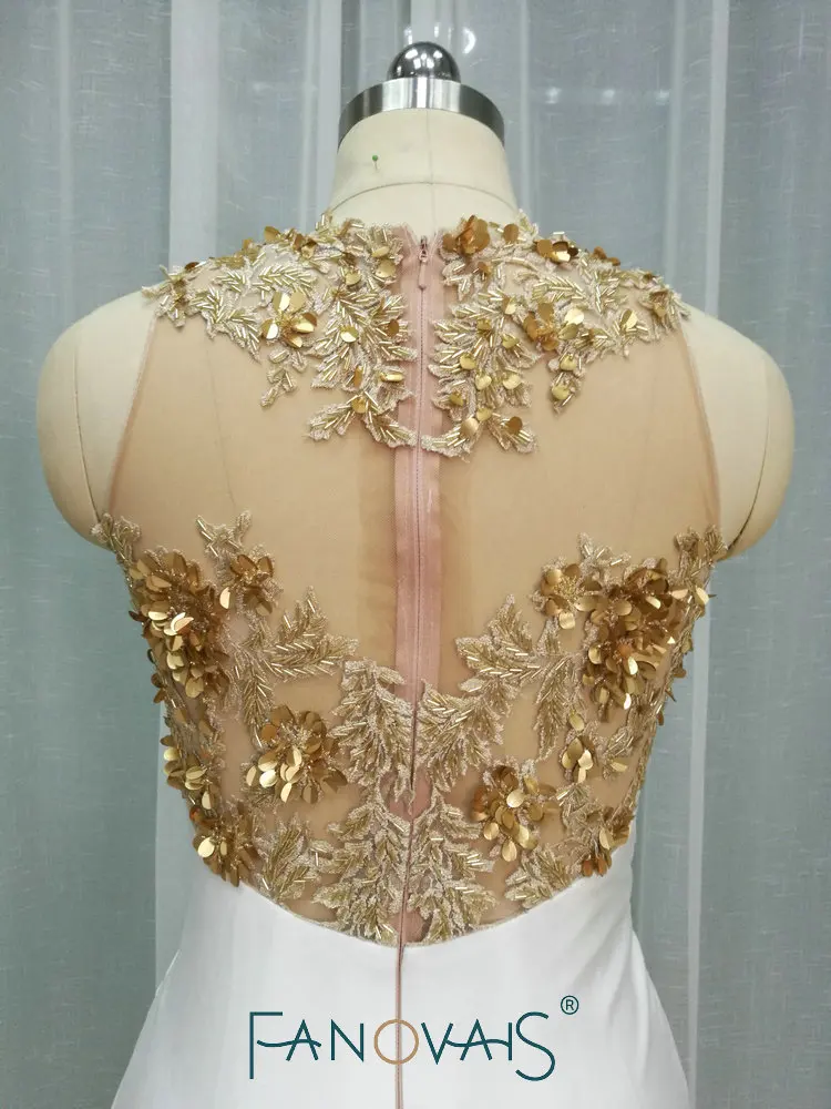 Вечерние платья золотистого цвета 2019 Русалка Vestido de Festa спандекс выпускное платье