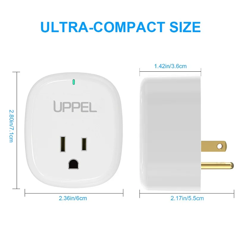 Wi-Fi умная розетка US Outlet USB зарядное устройство порты Smart Plug сроки переключатель