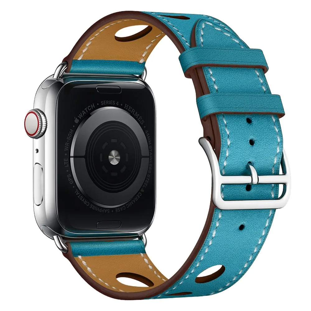 Ремешок кожаный для Apple Watch браслет iWatch Series 4 3 2 1 44 мм 38 40 42 мм|Ремешки часов| |