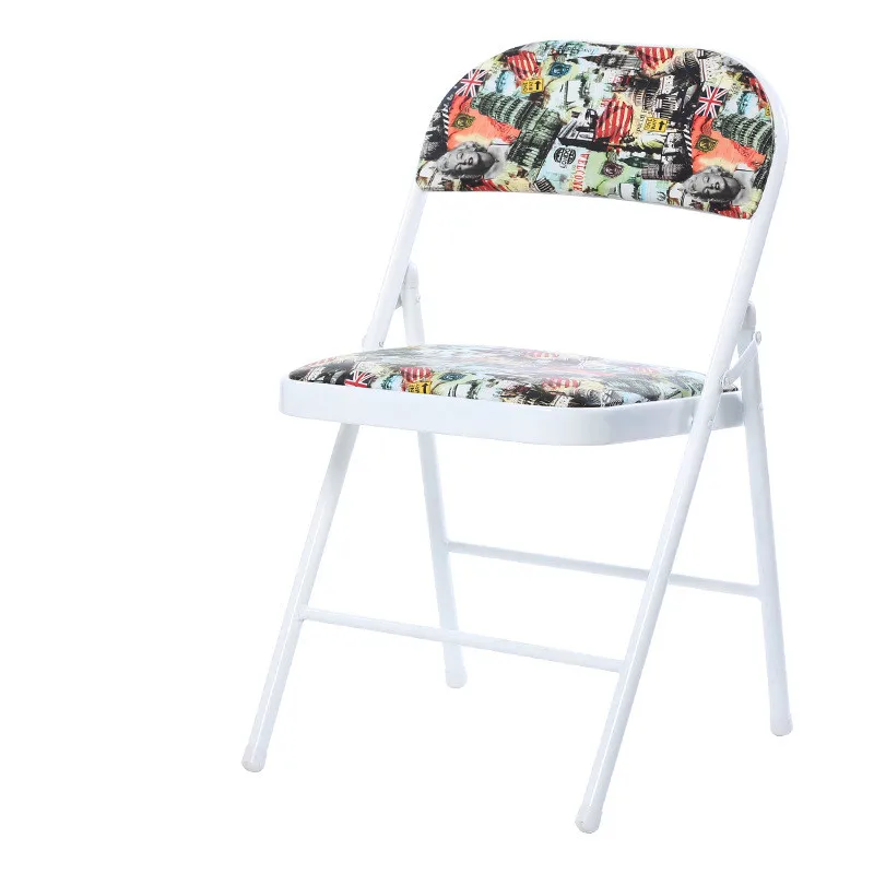 6 шт./лот портативный складной стул простой офисный домашний металлический