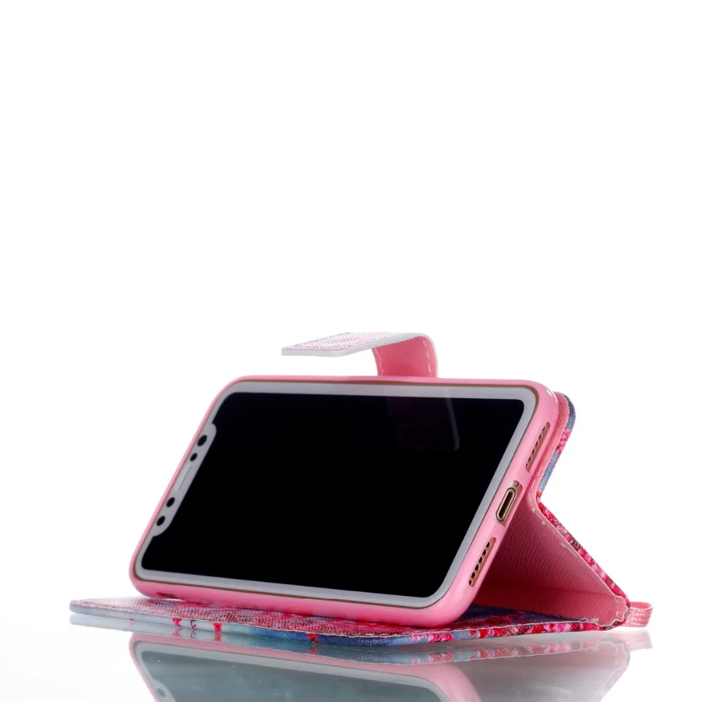 Кожаный чехол для iphone 5 5C 6 6p 7 Plus и X с откидной крышкой |
