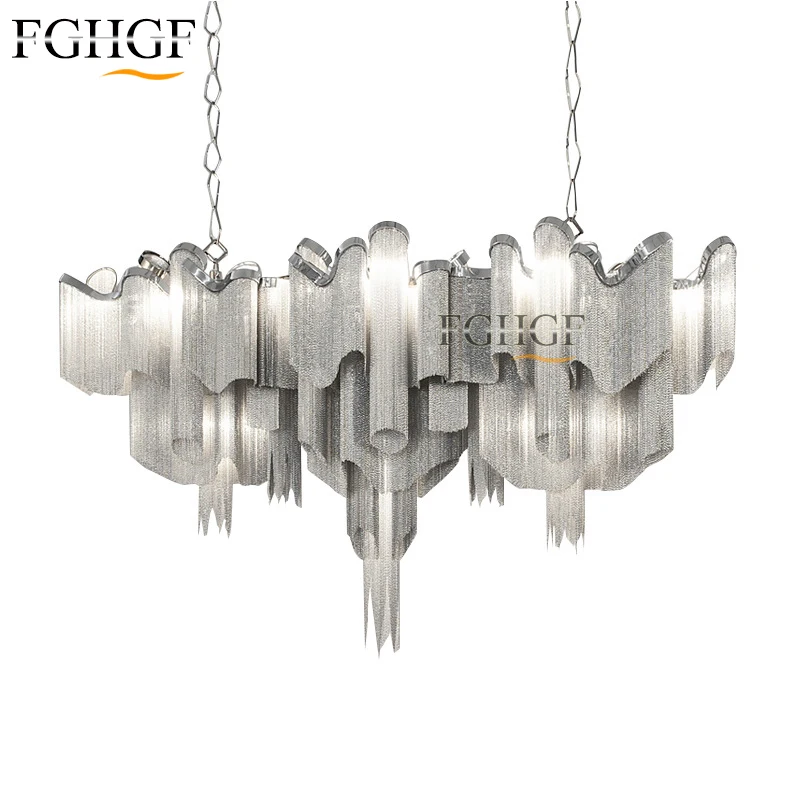 Новая алюминиевая цепочка люстра светильник винтажная Империя Подвесная лампа
