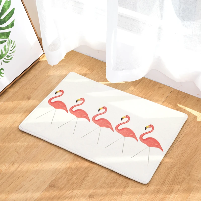 Противоскользящие приветственные коврики фламинго прихожая кухонный коврик
