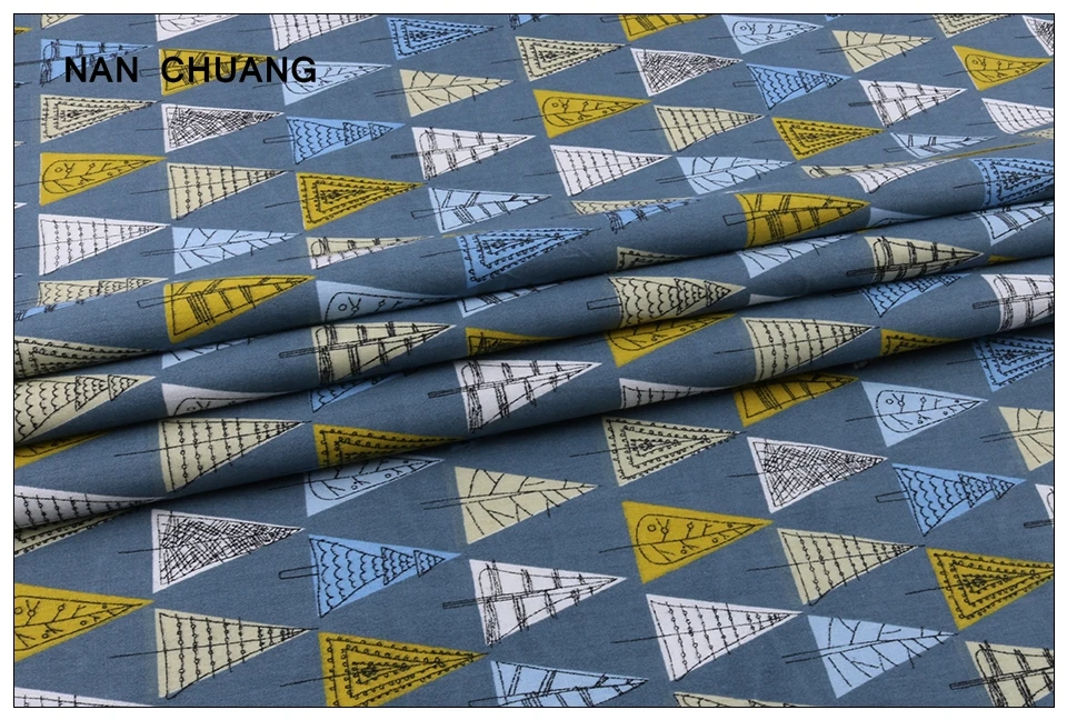 Nanchuang, 7 шт./лот, синяя саржевая хлопковая ткань, Лоскутная Ткань для рукоделия, швейная ткань ручной работы, материалы для детей 20x25 см