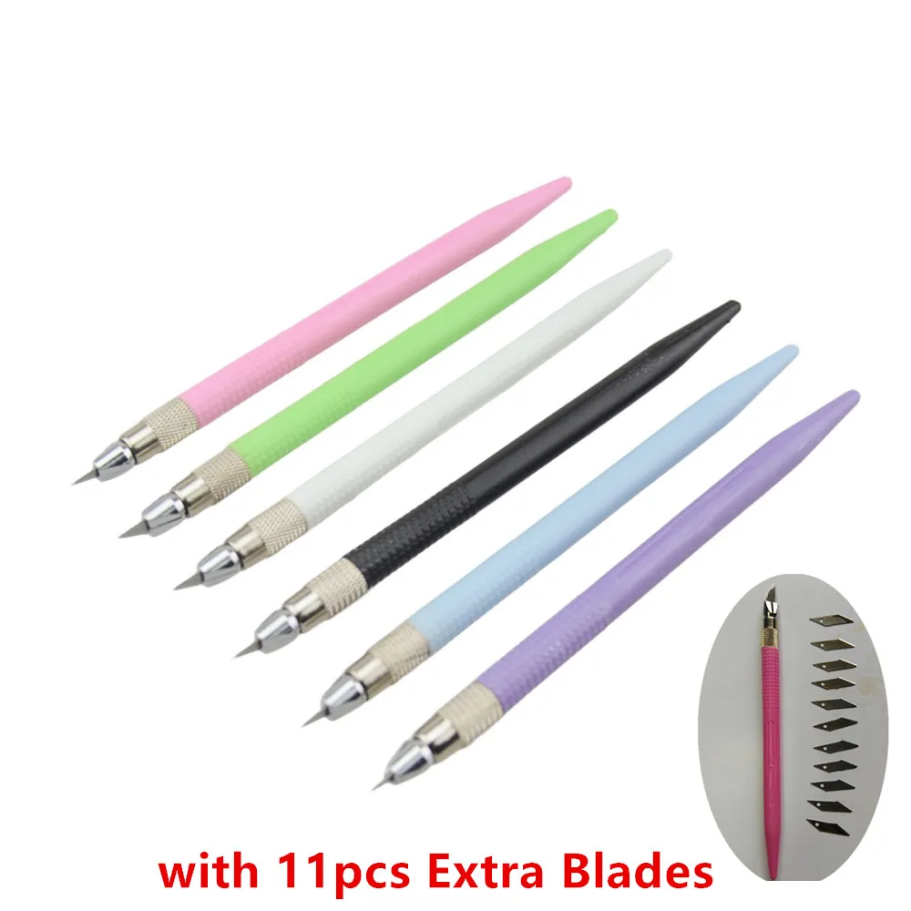

1Pc Hobby Knife with 12Pcs Spare Blades For Precision Cutting and Trimming For Paper Plastic,Cloth,Thin Metal Film,Leather