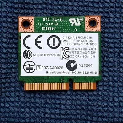 Broadcom BCM943228HMB BCM43228HMB 2, 4G/5Ghz Half Mini PCI-E WIFI  Bluetooth 4, 0   SPS 697316-001