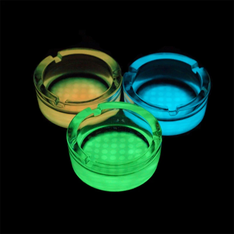 Крутая светильник ящаяся пепельница креативная Люминесцентная стеклянная