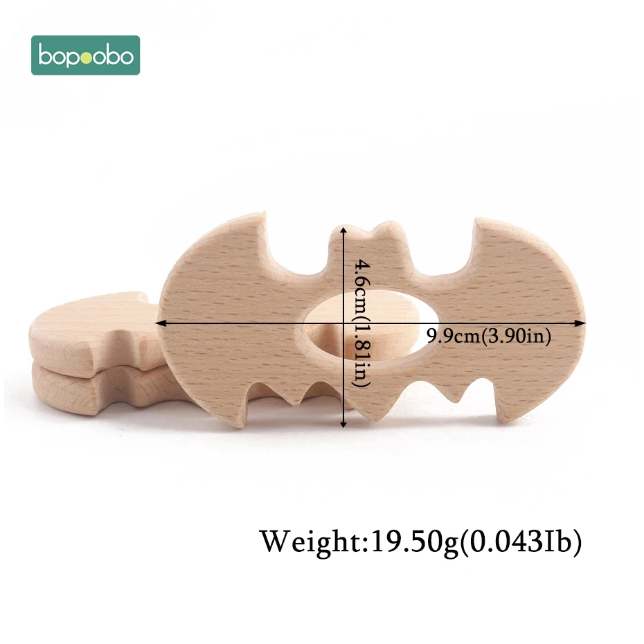 Bat Bopobo 5 шт. деревянные игрушки-Прорезыватели в виде животных крошечные Прорезыватели для новорожденных детские игрушки Аксессуары для игр в спортзале детские игрушки деревянные прорезыватели - Цвет: Bat
