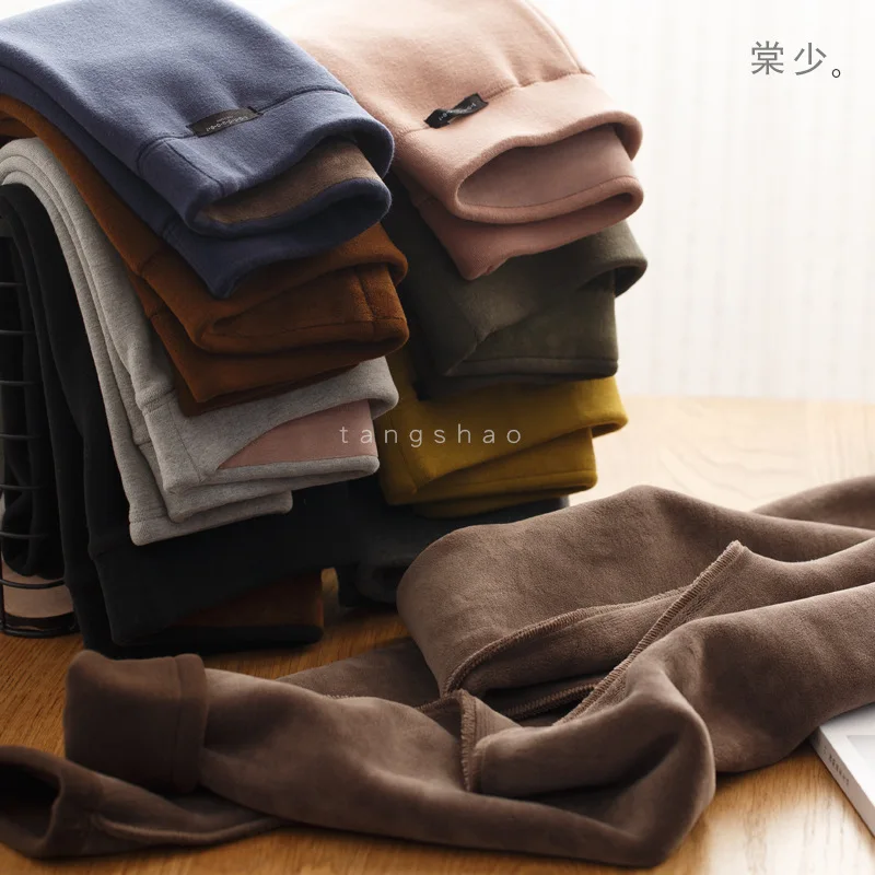 Женские утепленные кашемировые леггинсы Осень-зима новый тип однотонных