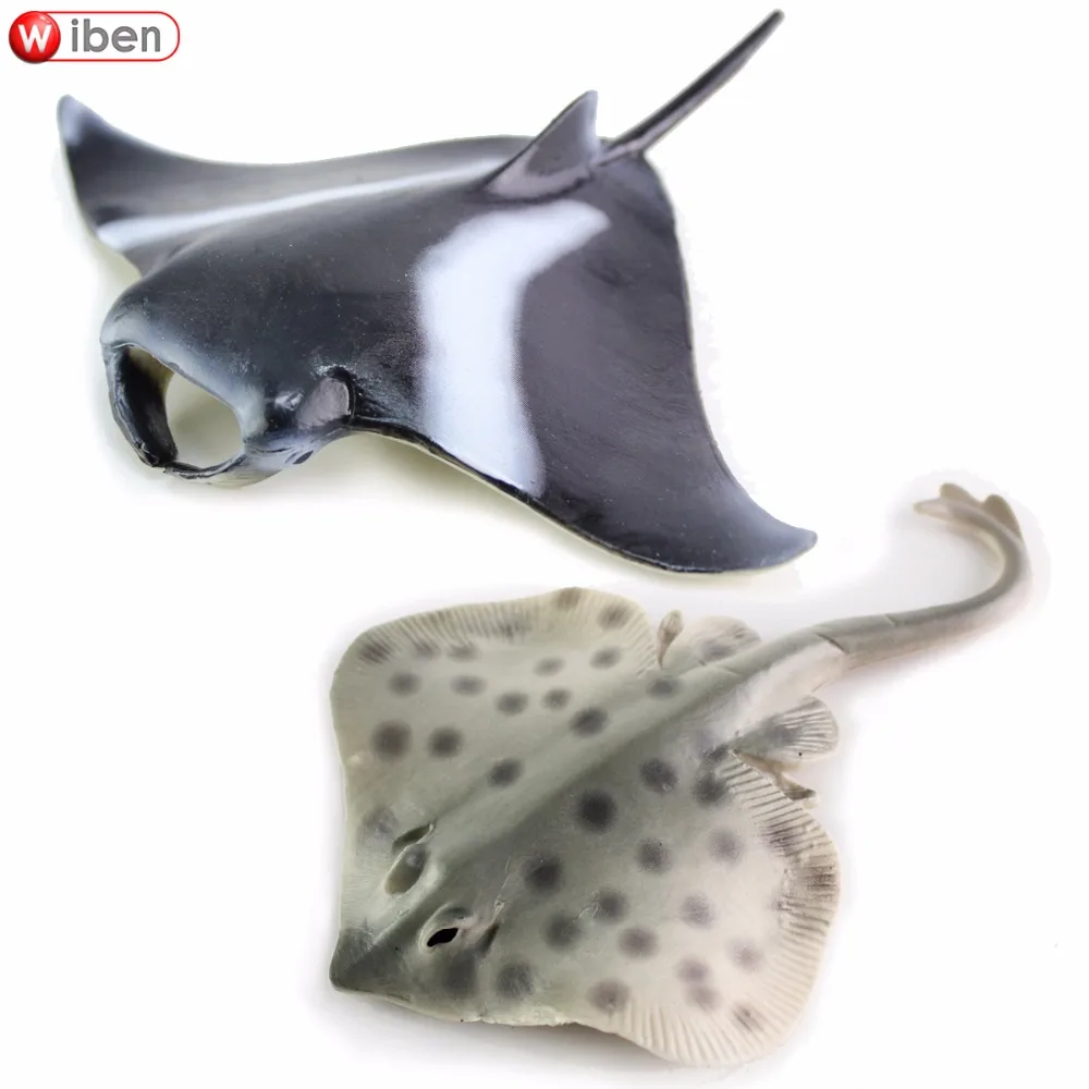 Модель животного Wiben Sea Life Rajiformes Devil Rays Flying Simulation - игрушка-фигурка для мальчиков в подарок, образовательный подарок о морской жизни.