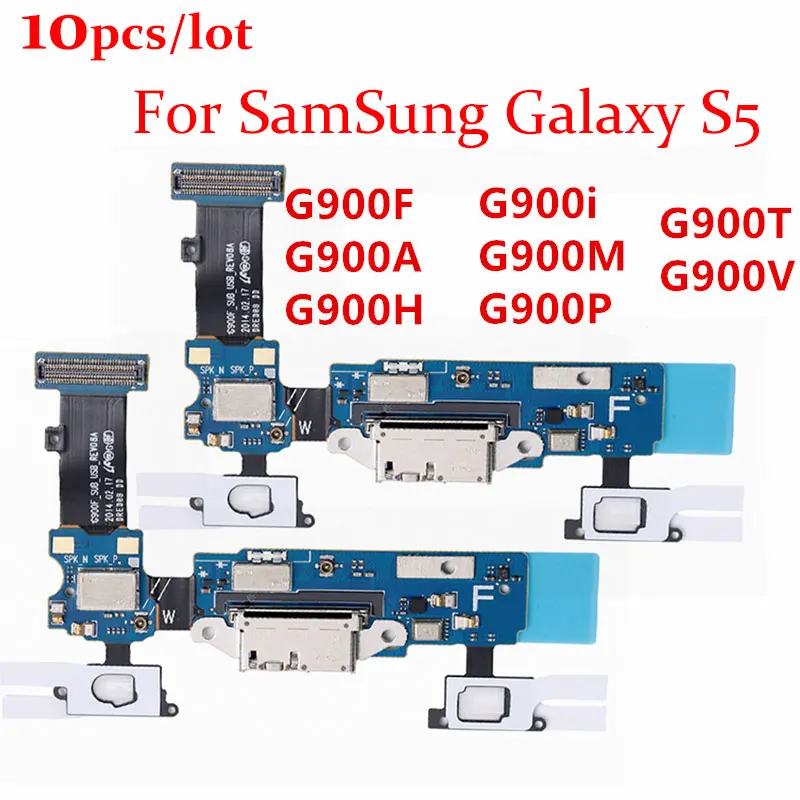 10 шт./лот зарядки Порты и разъёмы гибкий кабель для Samsung Galaxy S5 G900F G900A G900H G900i G900M G900P G900T G900V Зарядное устройство USB док-станция для