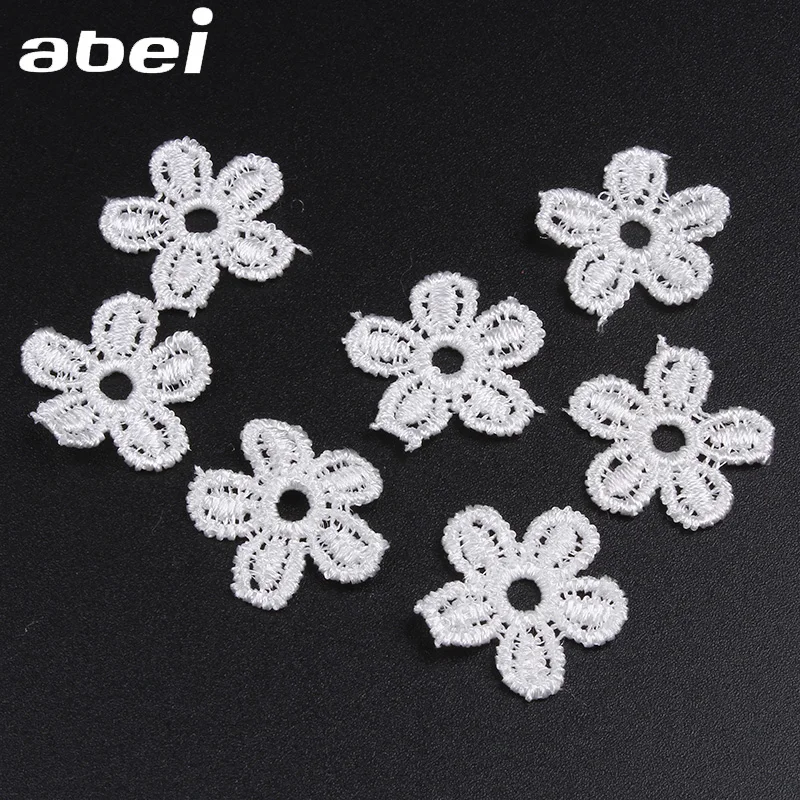 23 мм 50 шт. оптовая продажа Мини Цветочная аппликация кружевная ткань аксессуар