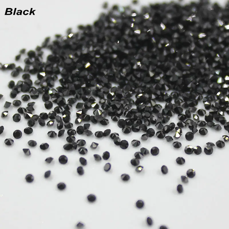 black 1440 шт./лот, 1,3 мм, разноцветные стразы для нейл-арта, микро Стразы для ногтей, мини-украшения для нейл-арта, аксессуары для маникюра - Цвет: black