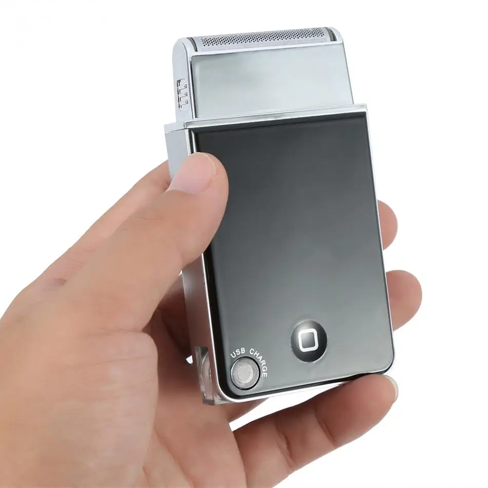 Kemei USB зарядка Мужская бритва Портативный электрический триммер для волос Бритва
