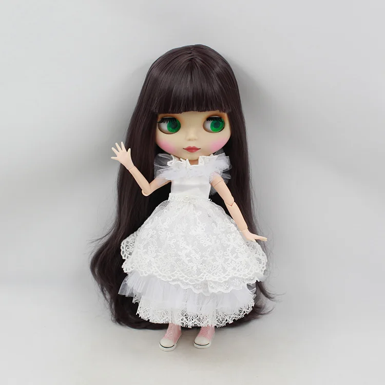 Blyth icy bjd кукла Wihte свадебное платье кружевные наряды
