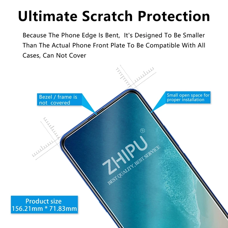 Закаленное стекло для Vivo S1 Защитное экрана 2.5D 9H Премиум защитная пленка|Защитные