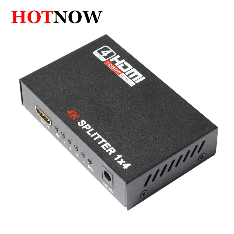 HDMI сплиттер 1X4 Full HD 3D видео сплит 1 в 4 усилитель двойной дисплей для HDTV DVD PS3 Xbox HDCP 4K *