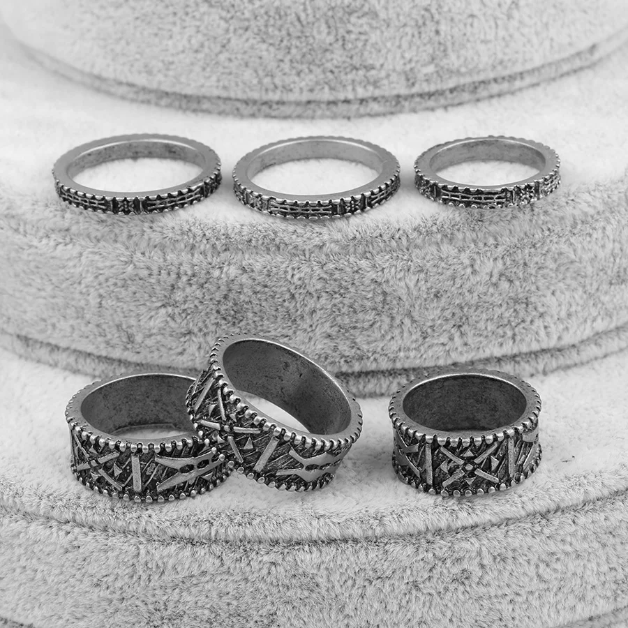 2016 мода 6 шт./компл. винтажное пляжное панк кольцо со стрелкой набор этнический