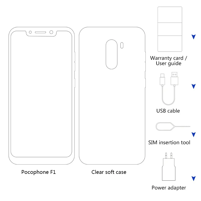 Глобальная версия Xiaomi POCOPHONE F1 6 ГБ 64 Гб POCO Snapdragon 845 смартфон AI двойной Камера 18