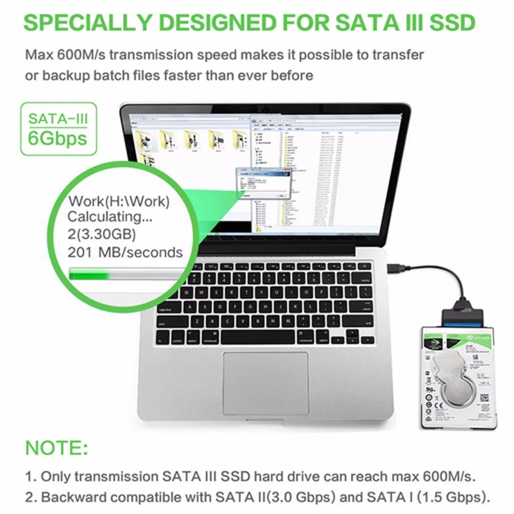 3 шт./лот супер Скорость USB3.0 для жесткого диска с интерфейсом SATA адаптер Внешний