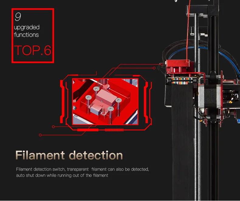Creality 3d принтер CR-10S Pro Набор для творчества 300*300*400 мм размер печати 4,3 дюймов сенсорный ЖК-экран повторная печать нити обнаружения