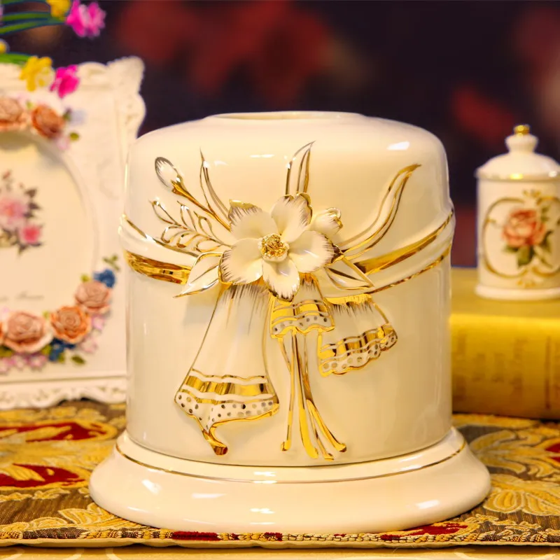 A из европейской керамики бумага для вытягивания коробка для полотенец бумажная трубка коробка объем сельская насосная цилиндрическая бумажная полотенце