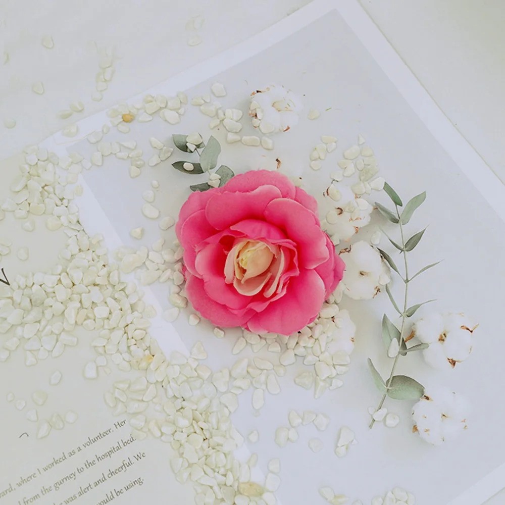 rose red 8 см шелковые чайные бутоны розы рождественские украшения для дома Свадебные Аксессуары Распродажа diy товары для дома недорогие искусственные цветы - Цвет: rose red