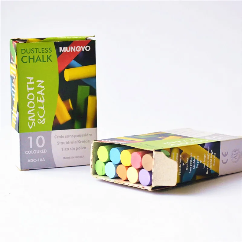 10 шт./упак. Корейский цветной мел нетоксичный Мел без пыли|chalk|color chalkchalk color |