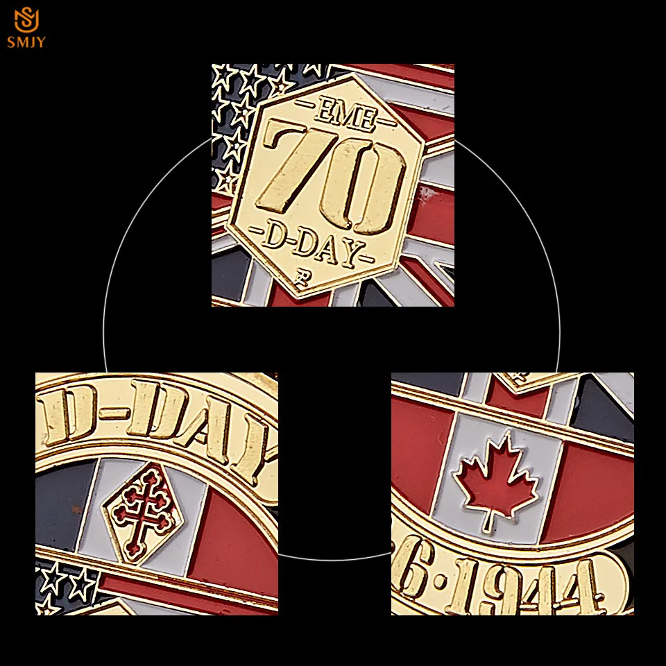WW II 1944.6.6 D-Day Нормандия амфибия война 70-летие военный вызов коллекция монет с жесткой капсулой
