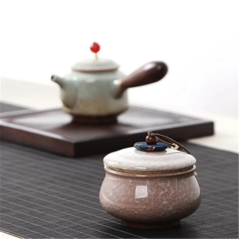 Зеленый фарфор Жестяная Банка ручной работы чайник керамический фиолетовый