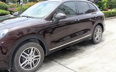 

Stainless Body Side Door Molding Cover Trim 4pcs For Porsche Cayenne 2011- 2016