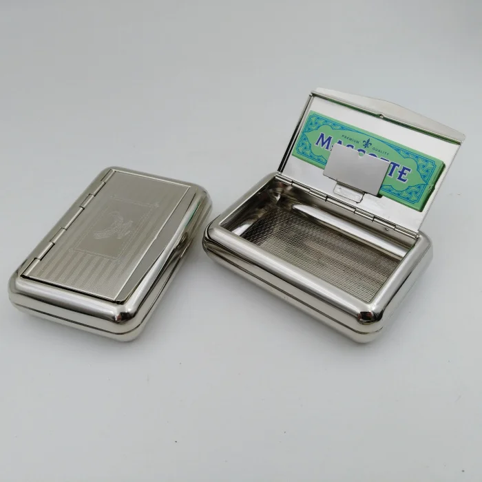 Новинка 1 шт. Олова с бумажным держателем металлический контейнер классически