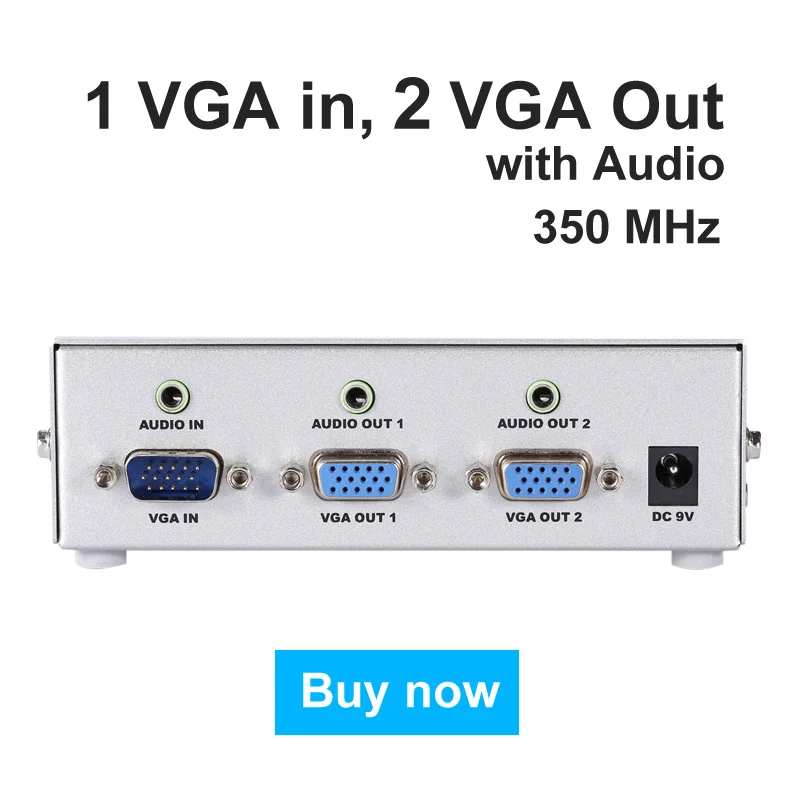 MT-VIKI 2 порта VGA разветвитель Видео Аудио 350 МГц 1920*1440 1 вход к выходам для