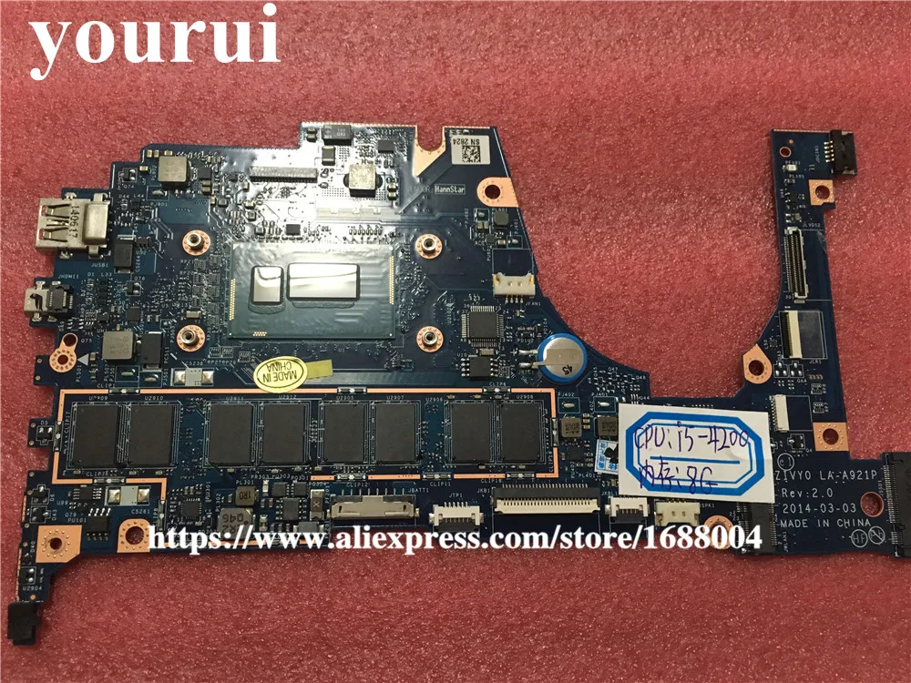 Материнская плата для Lenovo YOGA 2 13 материнская ноутбука FRU 5B20G19207 с процессором 1 70
