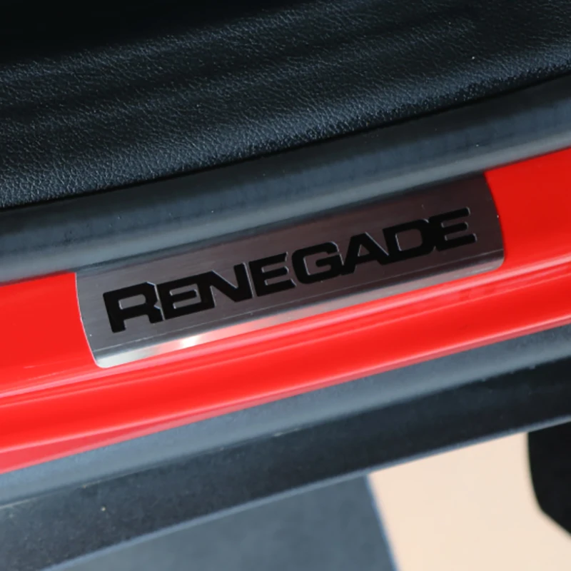 Для Jeep Renegade 2016 2017 2018 2019 2020 2021 порога пластина Накладка входной двери охранник