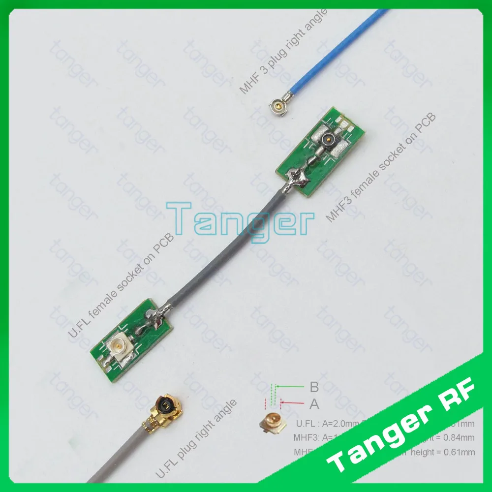 U. FL UFL гнездо для MHF 3 на PCB MHF3 OD 1 13 мм Диаметр Pigtail соединительный кабель 5 см 2 дюйма