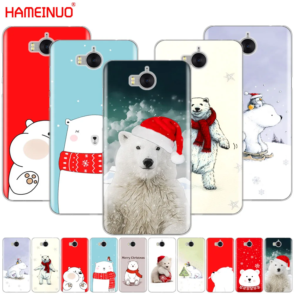 HAMEINUO милый Рождественский и новогодний чехол с медведем для телефона huawei honor 3C 4X 4C