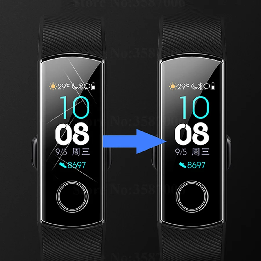 100 шт. 3D пленка из мягкого ТПУ Экран протектор для huawei Honor Talk Band 4 3 A2 B5 B2 B3 Band 2 pro B29 B19 Смарт прозрачная HD защитная пленка