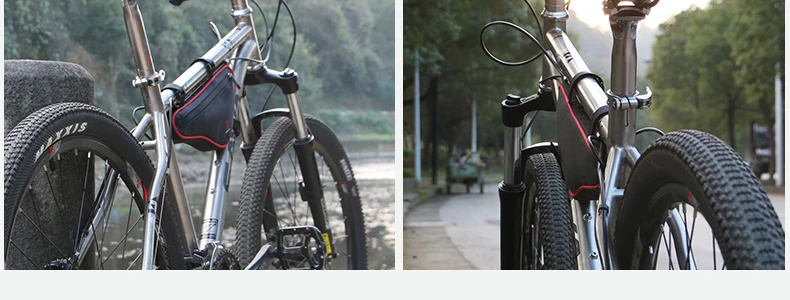 Колеса Большой Емкости нейлоновый отражающий MTB дорожный велосипед передняя Труба Рама Сумка треугольник Велоспорт велосипедные сумки