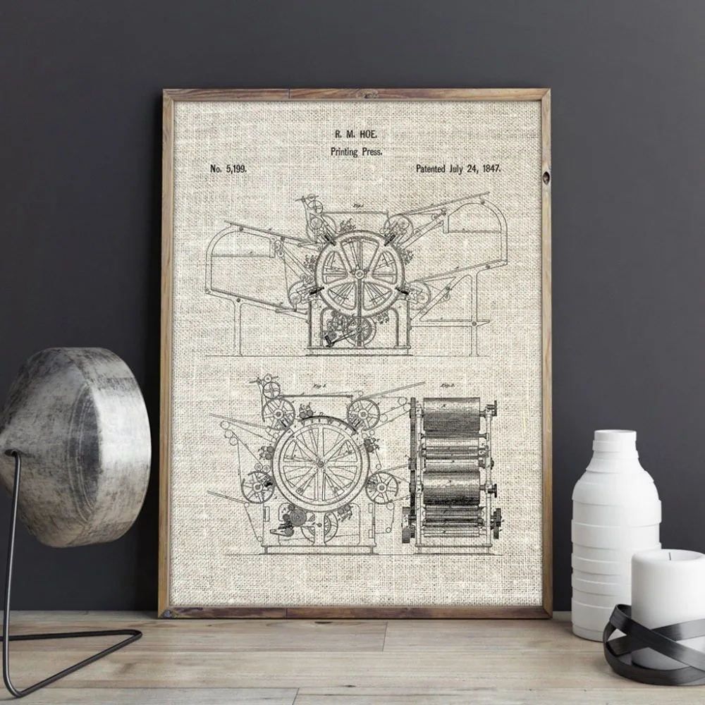 Печатный пресс запатентованные принты книга любовь настенное искусство