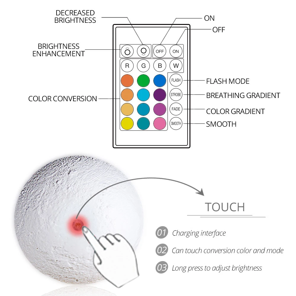 Настольная лампа с сенсорным управлением для спальни гостиной домашнего декора