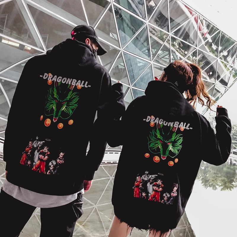 Dragondragon dragon ball с бархатным и утолщенным капюшоном для мужчин женщин хип-хоп |