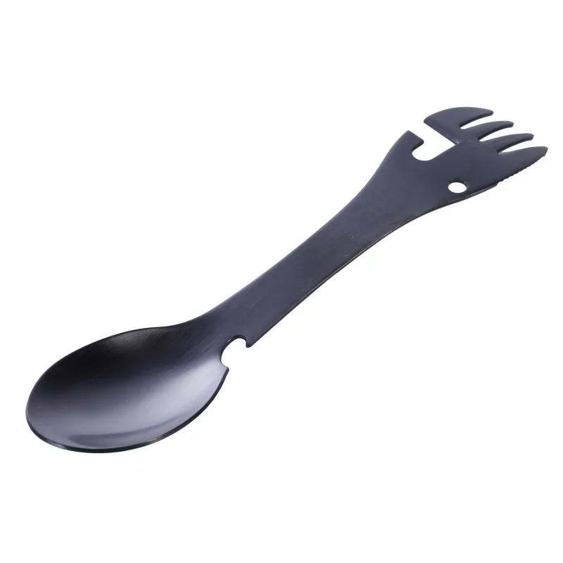 Многофункциональный титановый Spork с открывалкой для бутылок легкий эко-ложки вилка для путешествий кемпинга с чехол для хранения и B