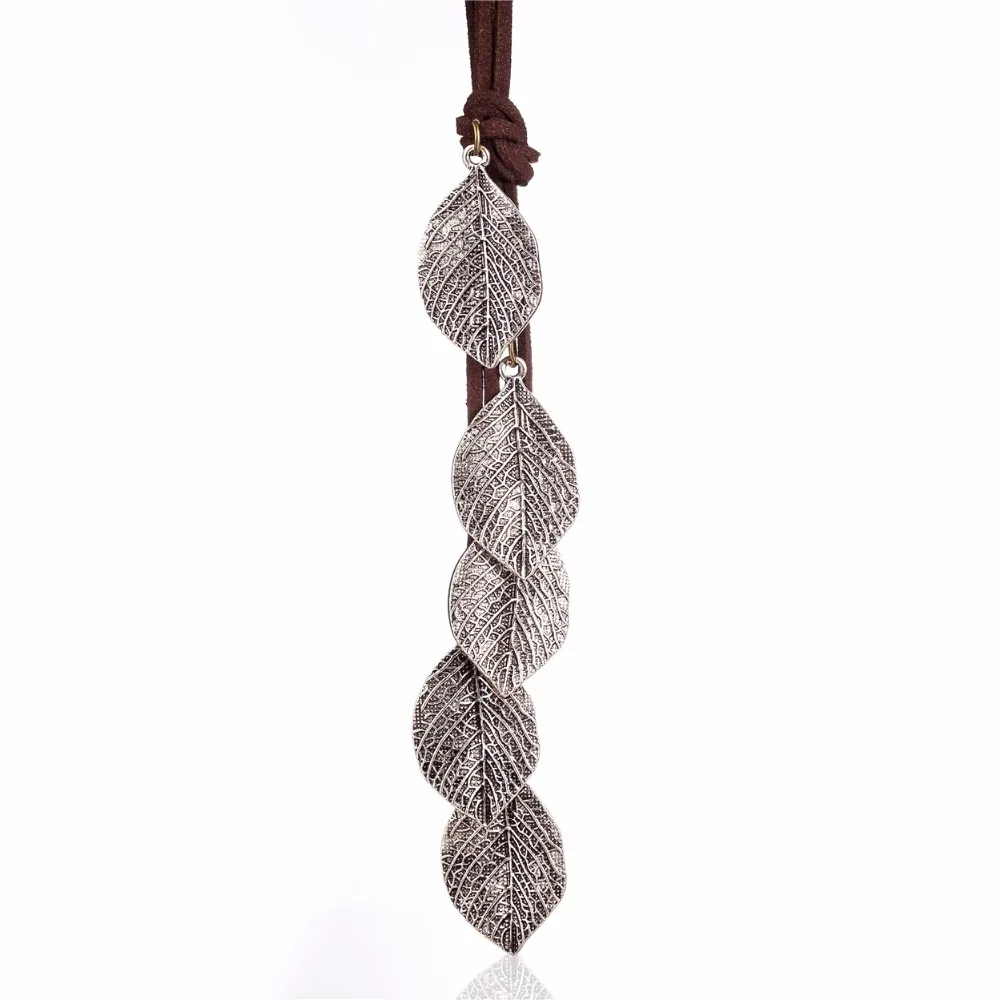 Длинные Цепочки и ожерелья Для женщин jewelry Винтаж нескольких leavies кулоны мода