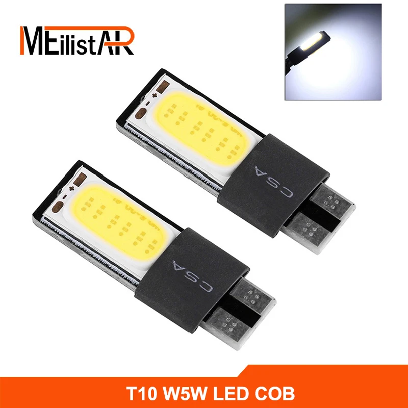 Автомобильный светодиодный светильник высокой мощности t10 w5w cob 5w5 12v t 10 bule белый