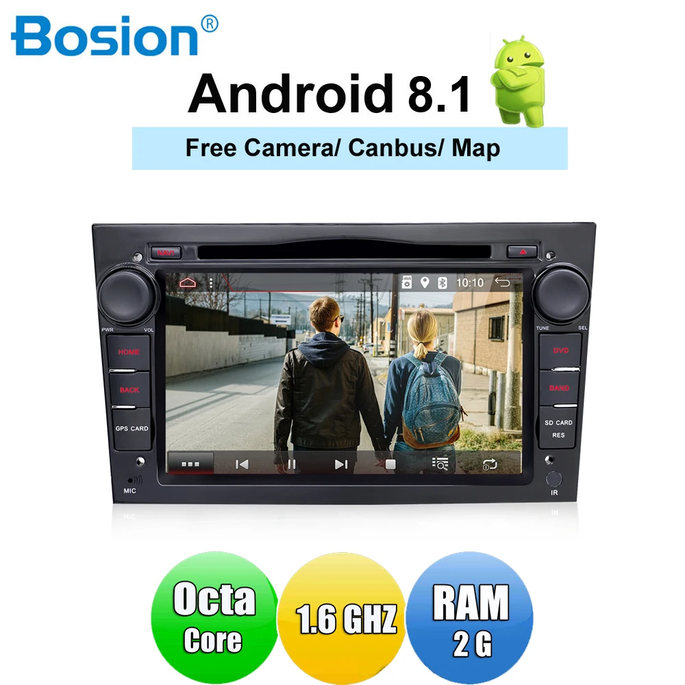 Bosion 2 din Octa Core 7 ''Android 8 1 DVD радио плеер для Opel Astra Vectra Antara Zafira Corsa gps Navi Wi Fi