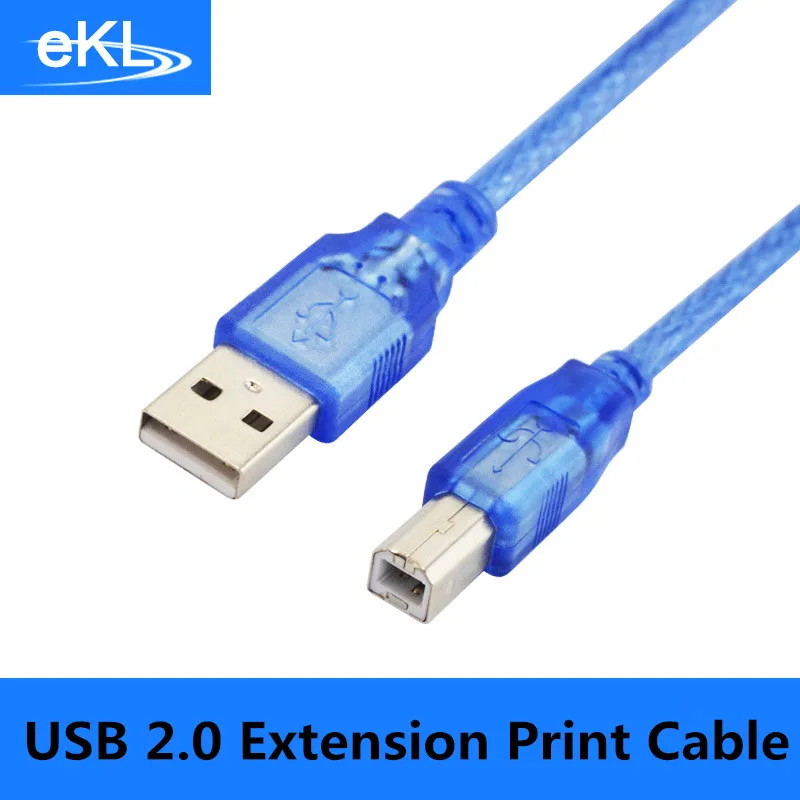 USB 2 0 Удлинительный Печатный кабель 30 см 1 5 м 3 10 OHFC медный прозрачный синий оптовый