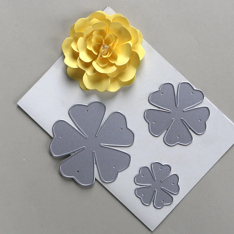 Металлические Вырубные штампы duрождения цветочные набор лепестков тиснение