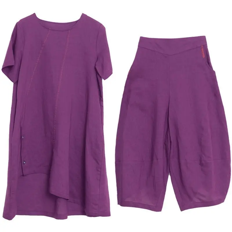 Женский Повседневный комплект из двух предметов свободная Асимметричная