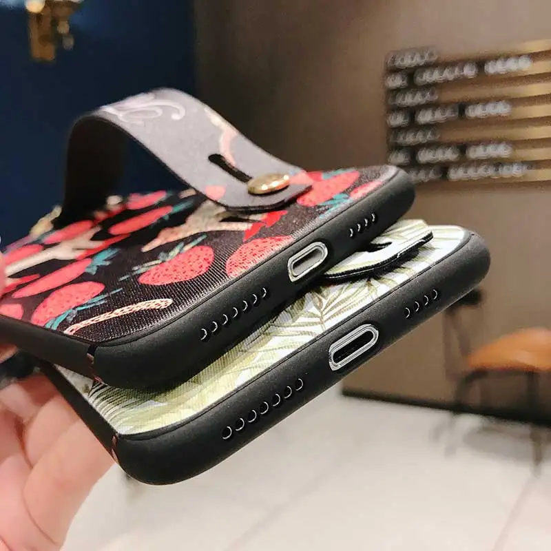 Чехлы Boucho с ремешком на запястье для телефонов iPhone XS Max X XR 6 6S 7 8 Plus 11 pro max чехол